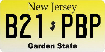 NJ license plate B21PBP