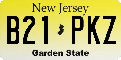 NJ license plate B21PKZ