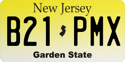 NJ license plate B21PMX