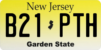 NJ license plate B21PTH