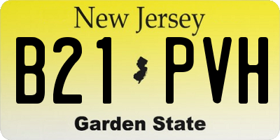 NJ license plate B21PVH