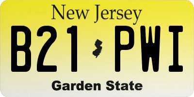 NJ license plate B21PWI