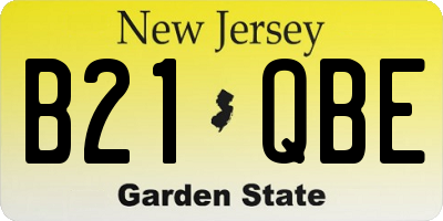 NJ license plate B21QBE