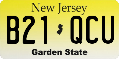 NJ license plate B21QCU