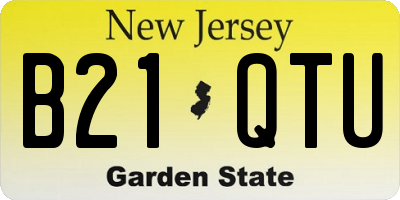 NJ license plate B21QTU