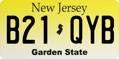NJ license plate B21QYB