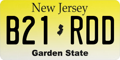 NJ license plate B21RDD