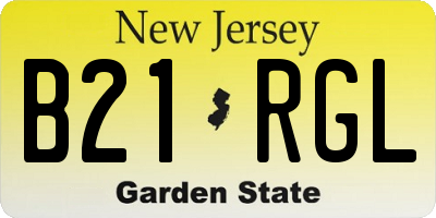 NJ license plate B21RGL