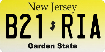 NJ license plate B21RIA