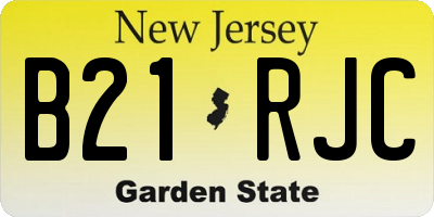 NJ license plate B21RJC