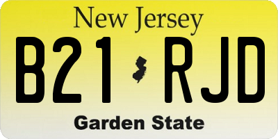 NJ license plate B21RJD