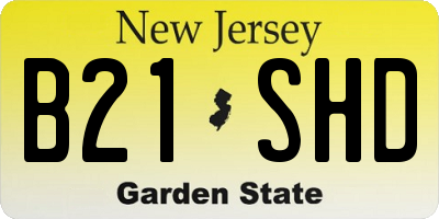 NJ license plate B21SHD