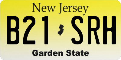 NJ license plate B21SRH