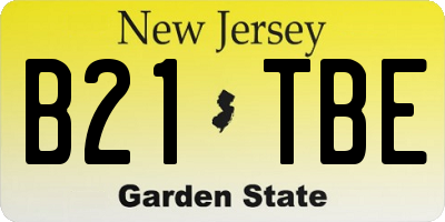 NJ license plate B21TBE