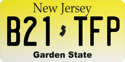 NJ license plate B21TFP