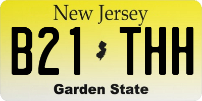 NJ license plate B21THH