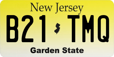 NJ license plate B21TMQ