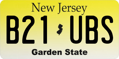 NJ license plate B21UBS
