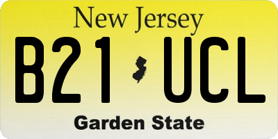 NJ license plate B21UCL