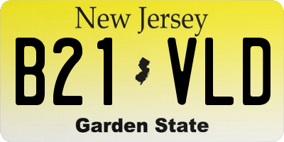 NJ license plate B21VLD