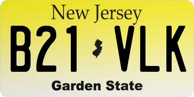 NJ license plate B21VLK