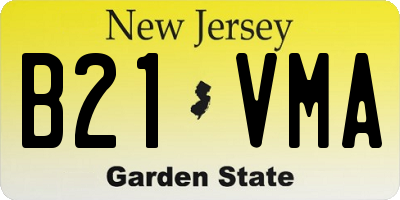 NJ license plate B21VMA