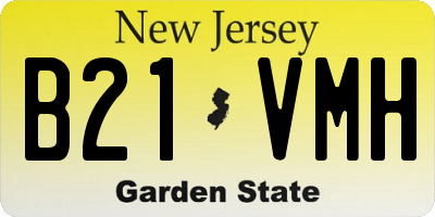 NJ license plate B21VMH
