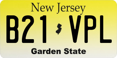 NJ license plate B21VPL