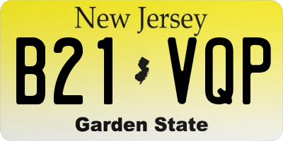 NJ license plate B21VQP