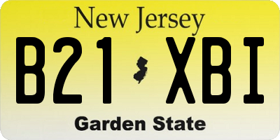 NJ license plate B21XBI