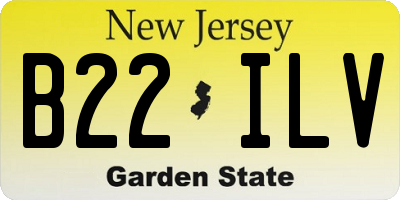 NJ license plate B22ILV