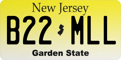 NJ license plate B22MLL