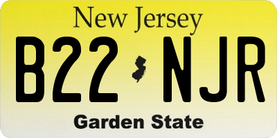 NJ license plate B22NJR