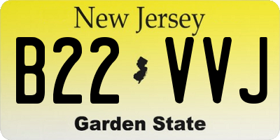 NJ license plate B22VVJ