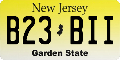 NJ license plate B23BII