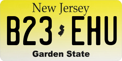 NJ license plate B23EHU