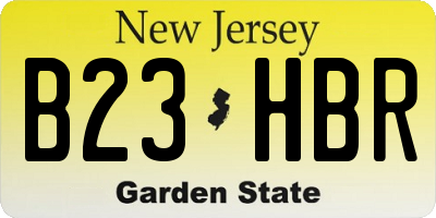 NJ license plate B23HBR
