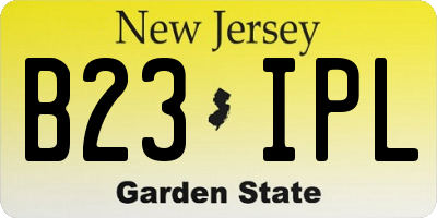 NJ license plate B23IPL
