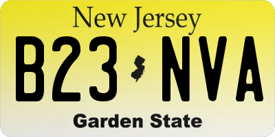 NJ license plate B23NVA