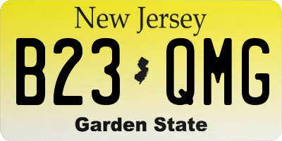 NJ license plate B23QMG