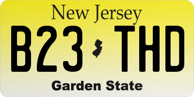NJ license plate B23THD