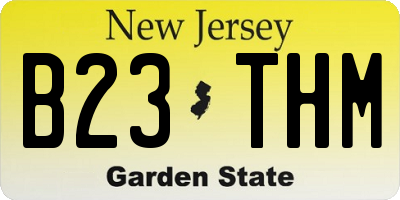 NJ license plate B23THM