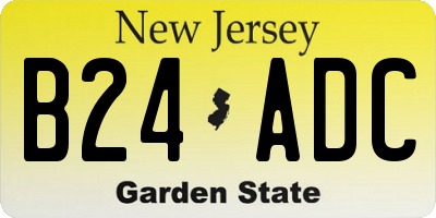 NJ license plate B24ADC