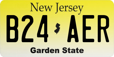 NJ license plate B24AER