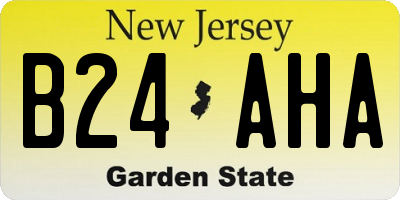 NJ license plate B24AHA