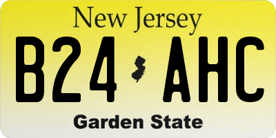 NJ license plate B24AHC