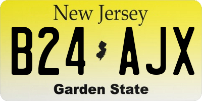 NJ license plate B24AJX