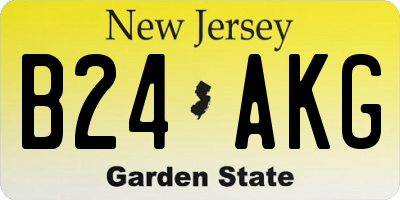 NJ license plate B24AKG