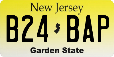 NJ license plate B24BAP