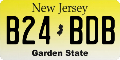 NJ license plate B24BDB